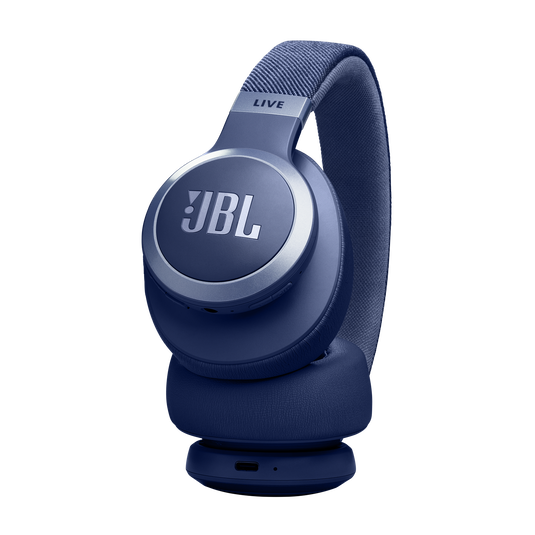 JBL Live 770NC Wireless Over Ear Noise Cancelling Headphones - Blue