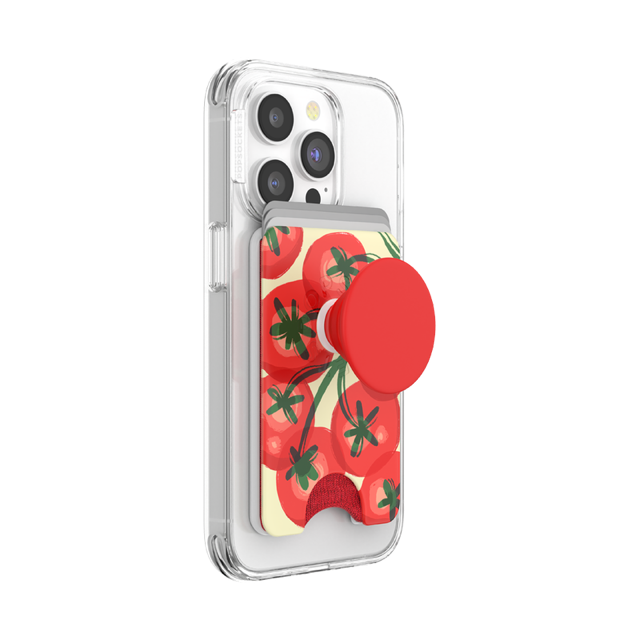 PopSockets PopWallet+ with MagSafe - Campari Tomato