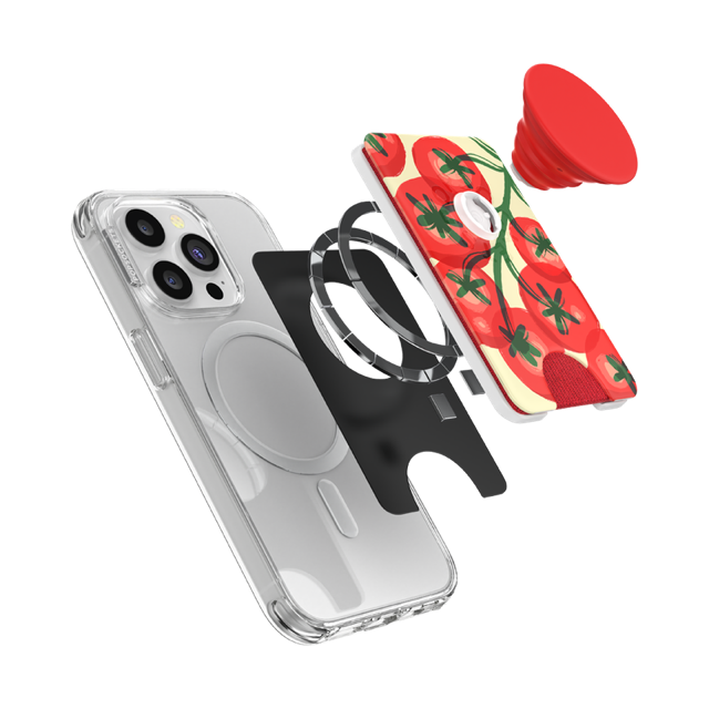 PopSockets PopWallet+ with MagSafe - Campari Tomato