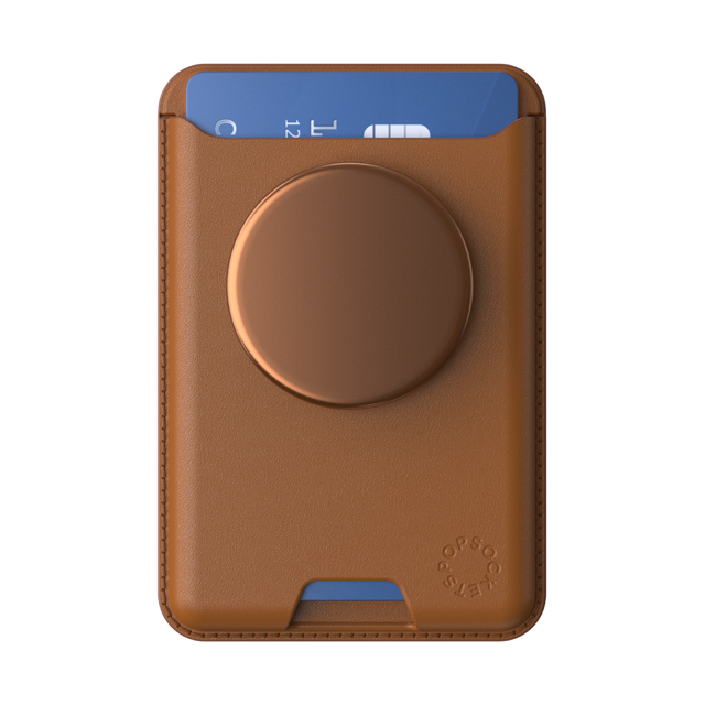 PopSockets Soft PopWallet+ with MagSafe - Cognac Brown