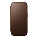 Nomad Modern Leather Folio Case with MagSafe for iPhone 16 - Brown