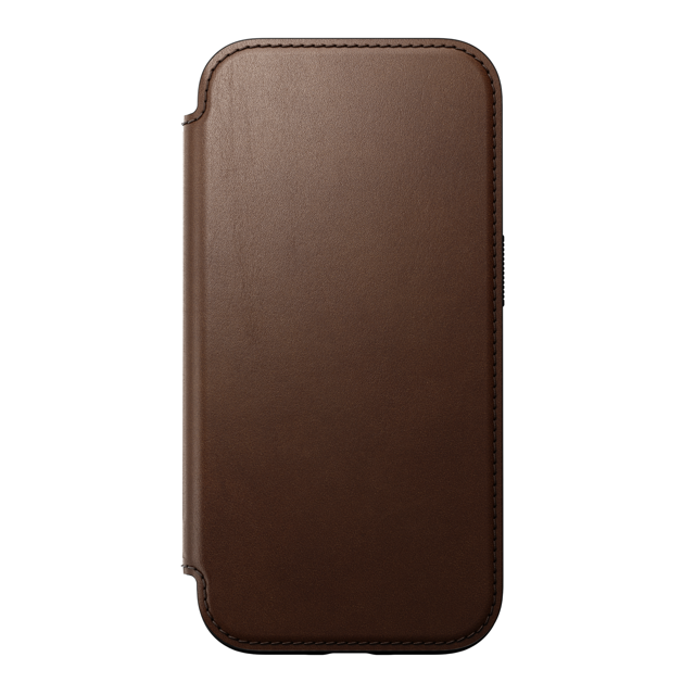 Nomad Modern Leather Folio Case with MagSafe for iPhone 16 Plus - Brown