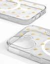 Ideal of Sweden Clear Case with MagSafe for iPhone 16 - Golden Hearts