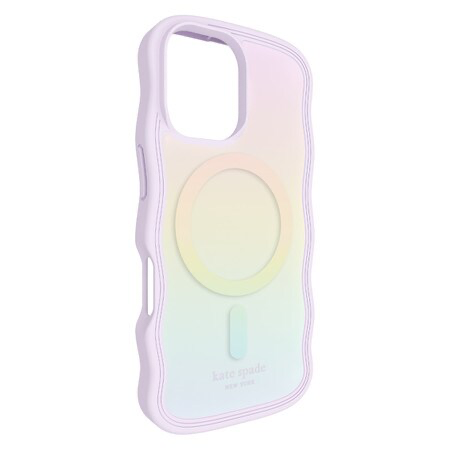 kate spade new york Wavy Protective Hardshell with MagSafe for iPhone 16 Plus - Opal Iridescent