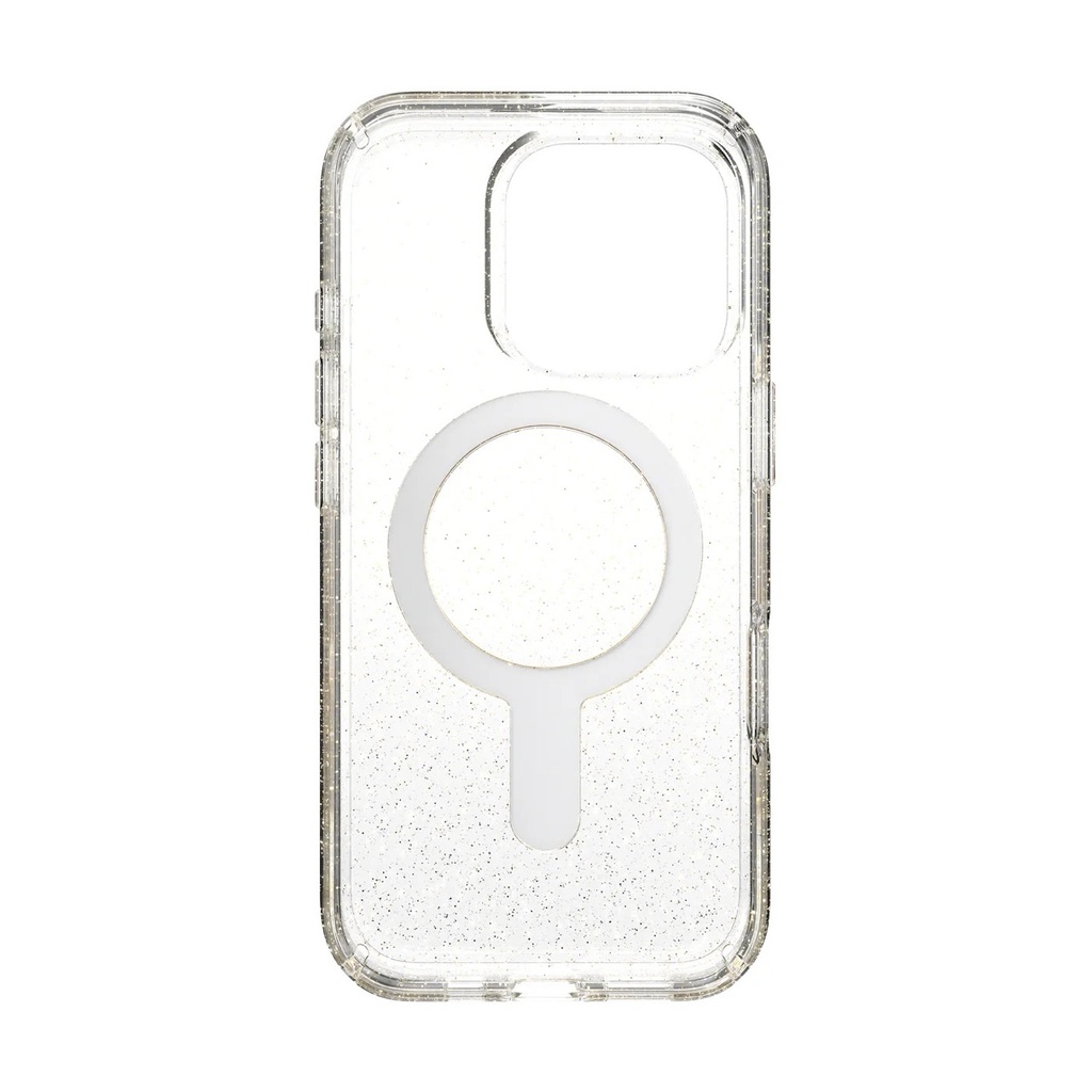 Speck Case with ClickLock/MagSafe for iPhone 16 Pro - Clear / Gold Glitter