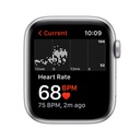 Apple Watch SE GPS + Cellular, Silver Aluminium Case with Abyss Blue Sport Band - Regular