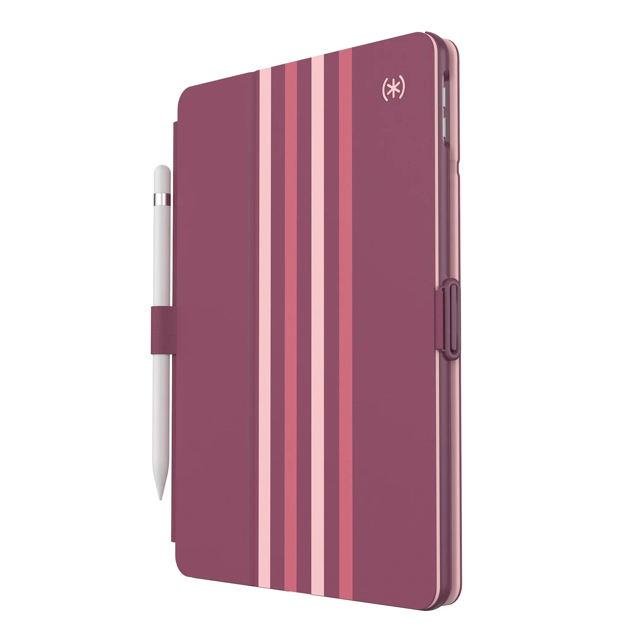 Speck Balance Folio Clear for iPad (7th, 8th & 9th gen) - Crimson Forest / Lush Burgundy