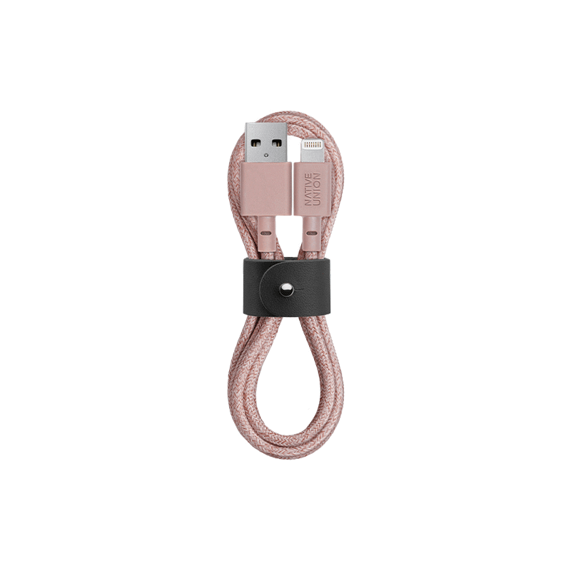 Native Union 1.2M Belt Lightning Cable - Rose