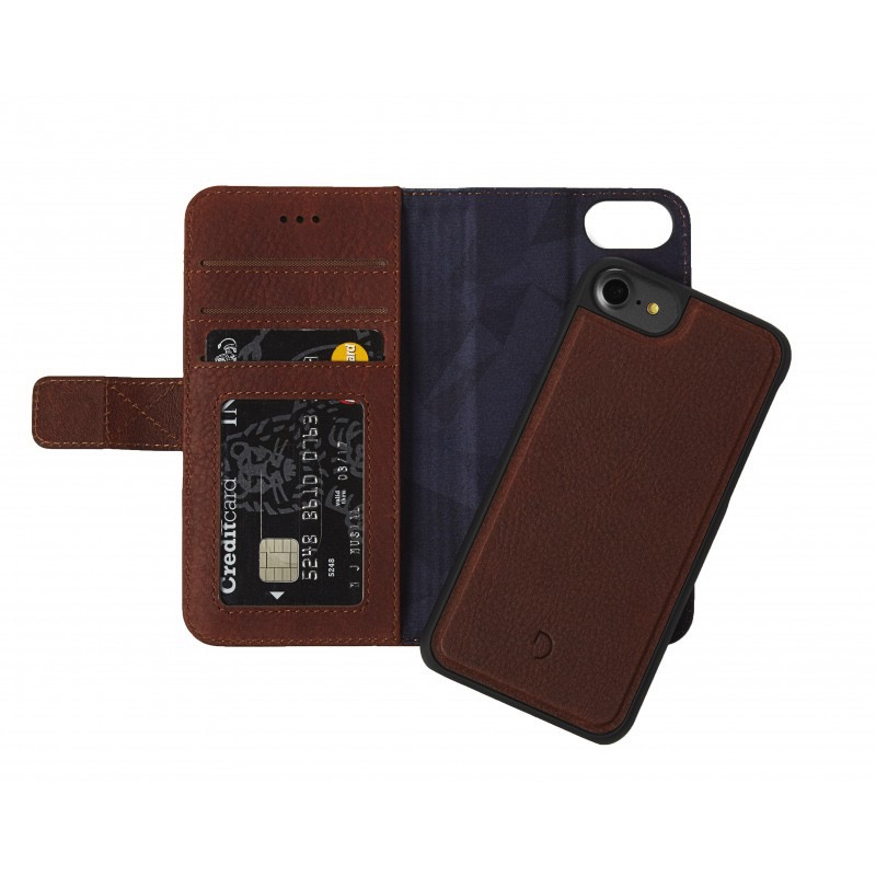 Decoded 2-in-1 Wallet Case for iPhone SE (2nd & 3rd gen) 8/7/6 - Cinnamon Brown