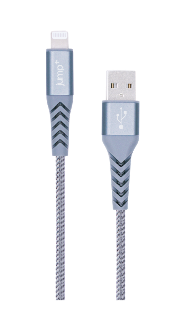 Jump+ USB to Lightning Nylon Cable 1m - Grey