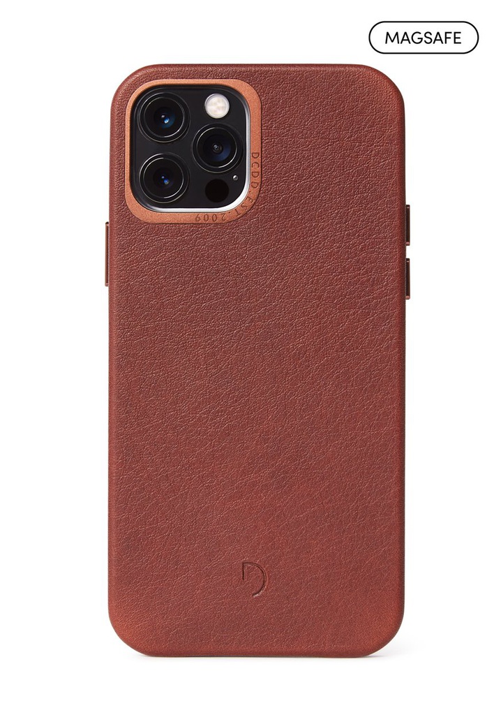 Decoded Leather Backcover iPhone 12/12 Pro  - Brown - Made for MagSafe