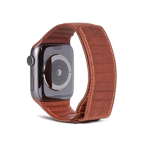 Decoded Leather Magnetic Traction Strap for Apple Watch 42/44/45/49mm  - Chocolate Brown