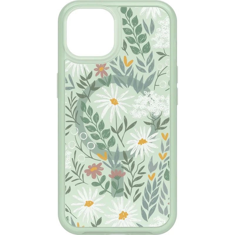 Otterbox Symmetry+ Case with MagSafe for iPhone 14 - Sage Flower