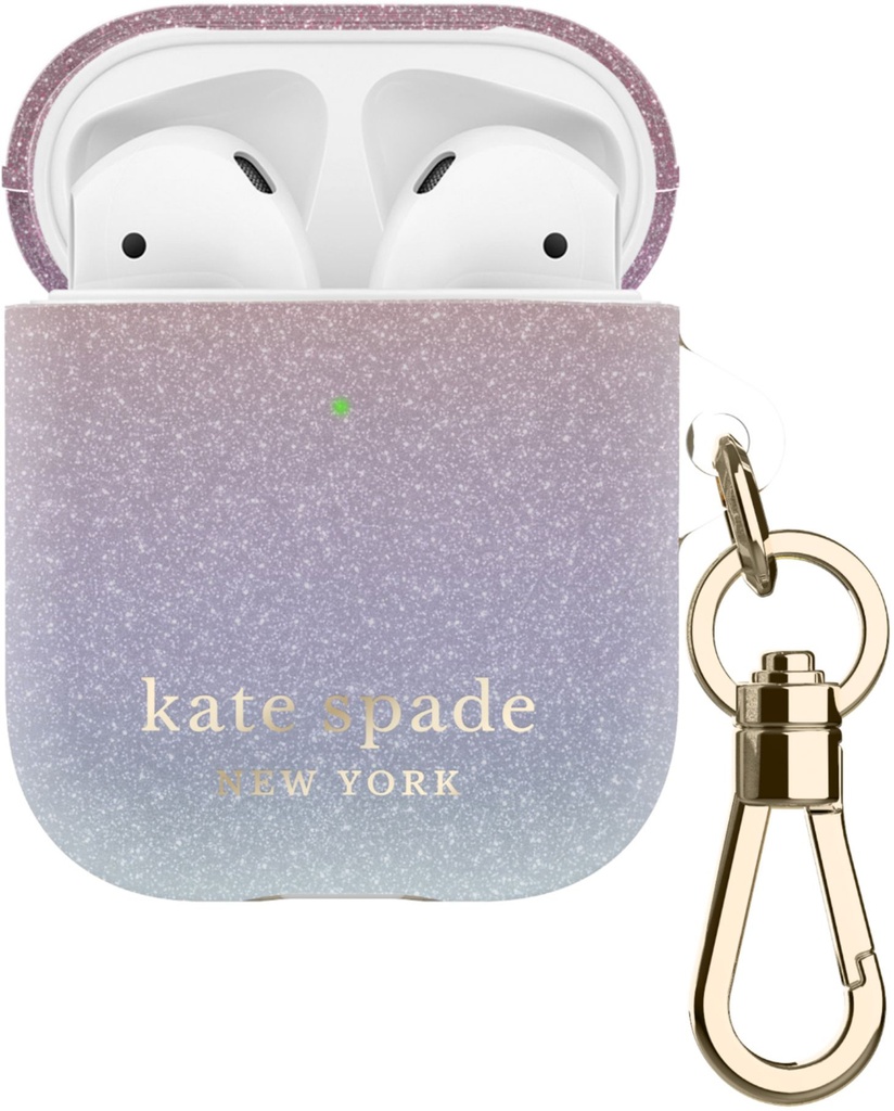 kate spade New York Protective Case for AirPods (1st & 2nd Generation) - Ombre Glitter Pink
