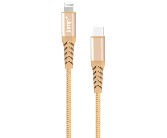 jump+ USB-C to Lightning Cable 3M Nylon - Gold