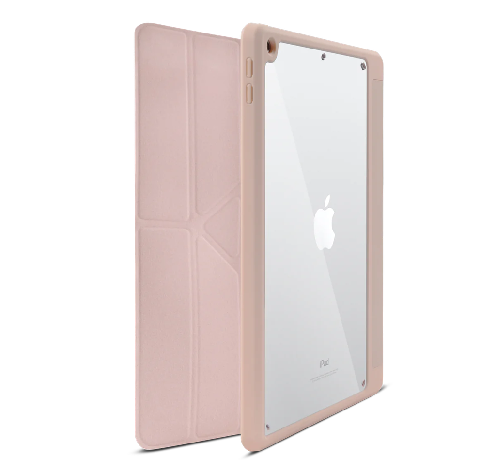 Logiix Origami iPad Folio for iPad 10.2 (7th, 8th, & 9th Gen) - Blush Pink