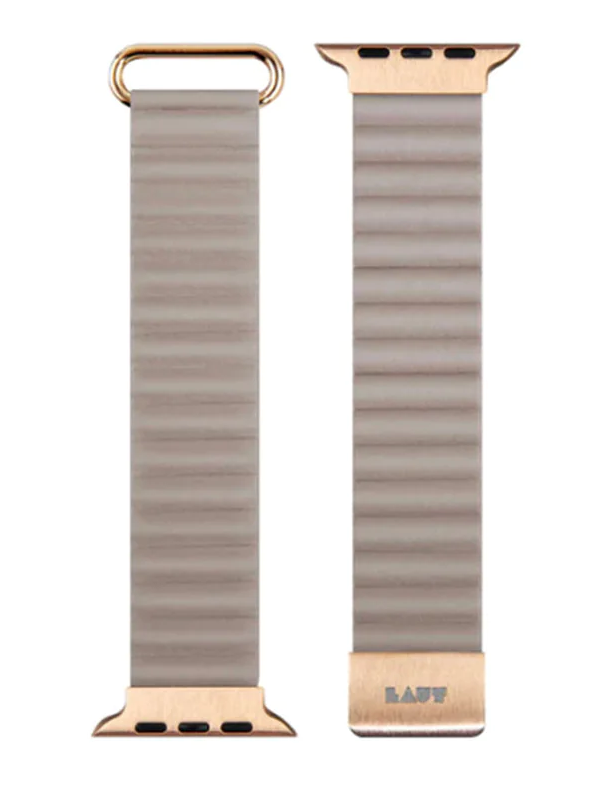 LAUT 42/44/45mm Leather Novi Lux Loop for Apple Watch - Beige