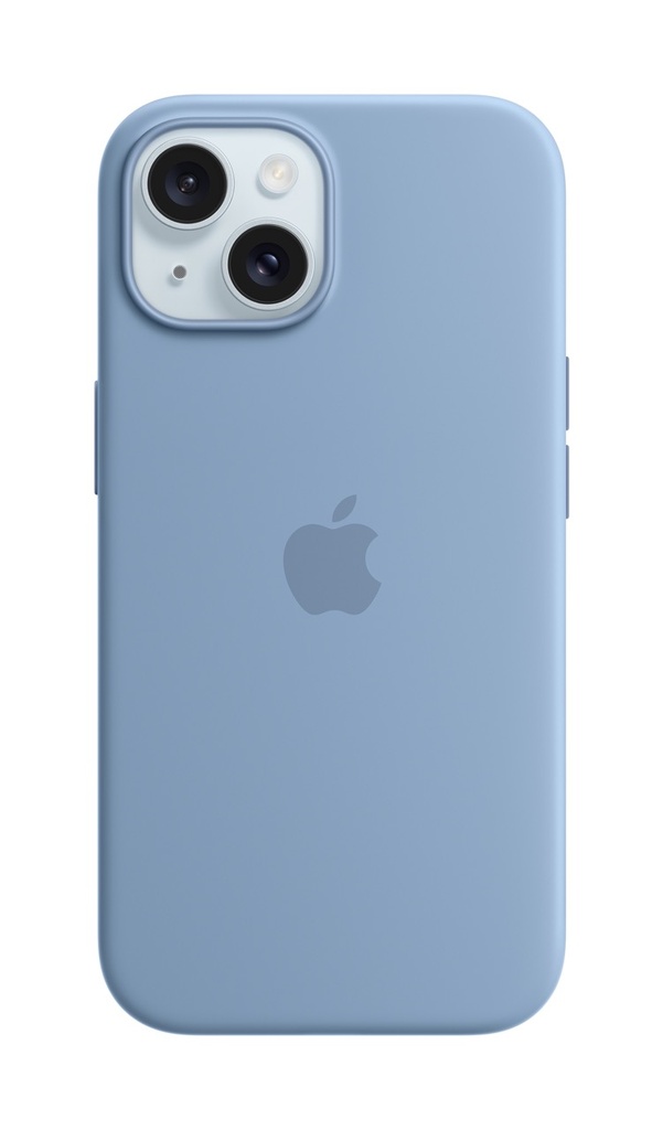 Apple iPhone 15 Silicone Case with MagSafe - Winter Blue