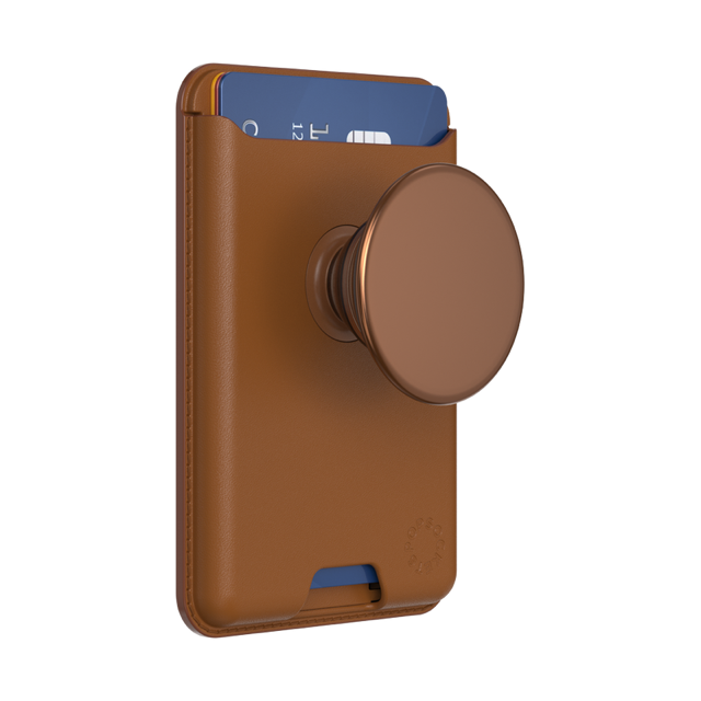 PopSockets Soft PopWallet+ with MagSafe - Cognac Brown