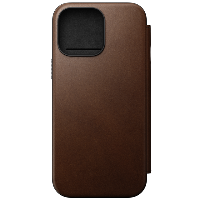 Nomad Modern Leather Folio Case with MagSafe for iPhone 16 Pro - Brown