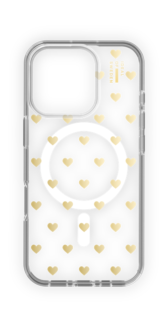 Ideal of Sweden Clear Case with MagSafe for iPhone 16 Pro - Golden Hearts