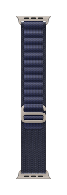 49mm Navy Alpine Loop - Medium - Natural Titanium Finish