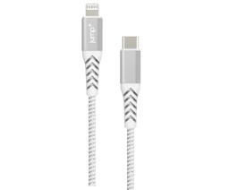 [JP-M005-WH] Jump+ USB to Lightning Nylon Cable 1m - White