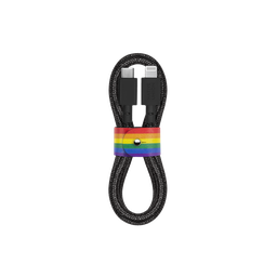 [BELT-CL-PRIDE-2-NP] Native Union 1.2M Pride Edition Belt USB-C to Lightning Cable - Charcoal