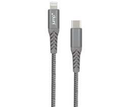 [JP-2017] jump+ USB-C to Lightning Nylon Cable 1m - Grey