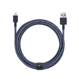 [BELT-L-IND-3-NP] Native Union 3M Belt Lightning Cable - Indigo