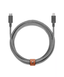 [BELT-KV-CL-ZEB-3] Native Union 3M Belt USB-C to Lightning Cable - Zebra