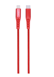[JP-2041] jump+ USB-C to Lightning Nylon Cable 1m - Red