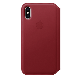[MRWX2ZM/A] Apple iPhone XS Leather Folio - (PRODUCT)RED