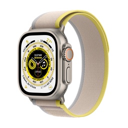 Apple Watch Ultra GPS + Cellular, 49mm Titanium Case with Yellow/Beige Trail Loop