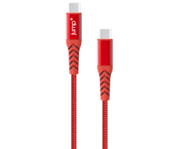 [JP-2061] jump+ USB-C to USB-C 1M Braided Cable - Red