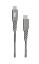 [JP-2066] jump+ USB-C to USB-C 2M Braided Cable - Space Grey