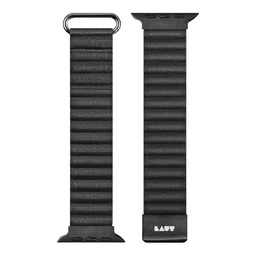 [L_AWL_NL_BK] LAUT 42/44/45mm Leather Novi Lux Loop for Apple Watch - Midnight