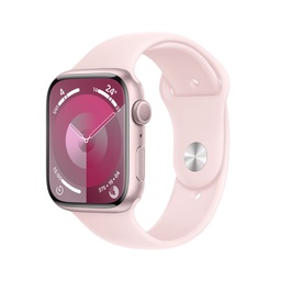 Apple Watch Series 9 Pink Aluminium Case with Light Pink Sport Band