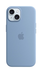 [MT0Y3ZM/A] Apple iPhone 15 Silicone Case with MagSafe - Winter Blue
