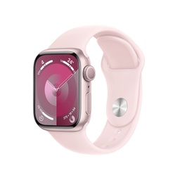 [3M585LL/A] Apple Watch Series 9 GPS 41mm Pink Aluminum Case with Light Pink Sport Band - S/M (Demo)