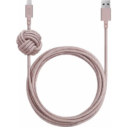 [NCABLE-KV-L-ROSE] Native Union 3M USB to Lightning Knot Night Cable - Rose Pink