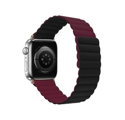 [LGX-13496] Logiix Vibrance Link Magnetic Silicone Apple Watch 38/40/41mm - Black/Burgundy