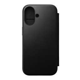 [NM01684985] Nomad Modern Leather Folio Case with MagSafe for iPhone 16 - Black