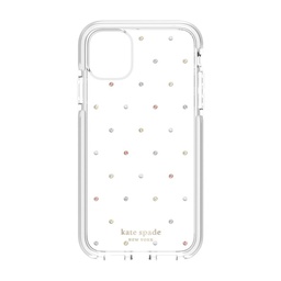 [KSIPH-108-SSCBG] kate spade Hardshell Case for iPhone XR - Store Scene Black/Gold Foil/Clear