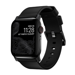 [NM1A41BM00] Nomad 42/44/45mm Modern Strap for Apple Watch - Black Hardware / Black Leather